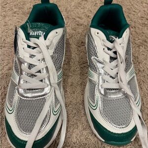 Nautica Green, Silver & White Mesh Athletic Sneakers
